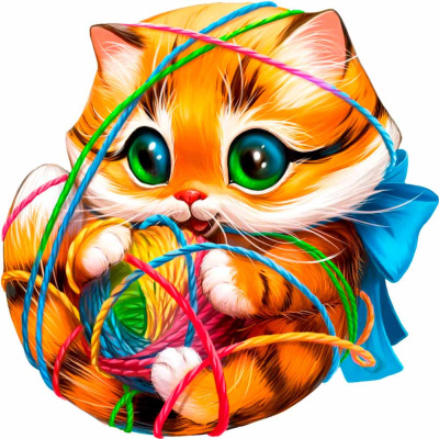 Деревянный пазл Котёнок 46 деталей Melograno MPZCAN39-M 1